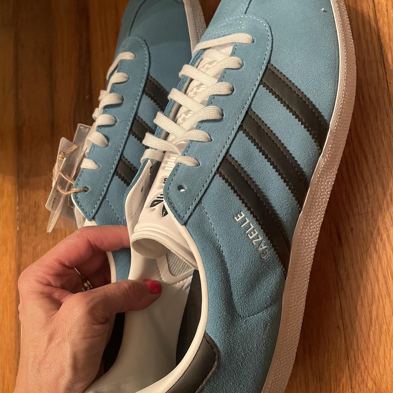 Brand new men's blue gazelles size 13.5 #adidas... - Depop