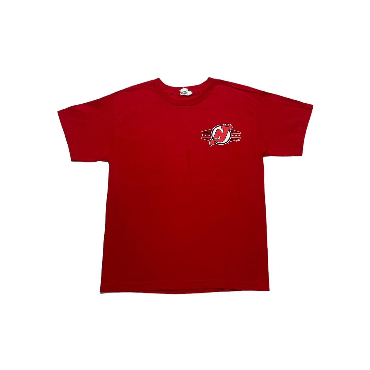 Original Retro Brand New Jersey Devils Retro Brand WOMEN Red Vintage 100%  Cotton T-Shirt