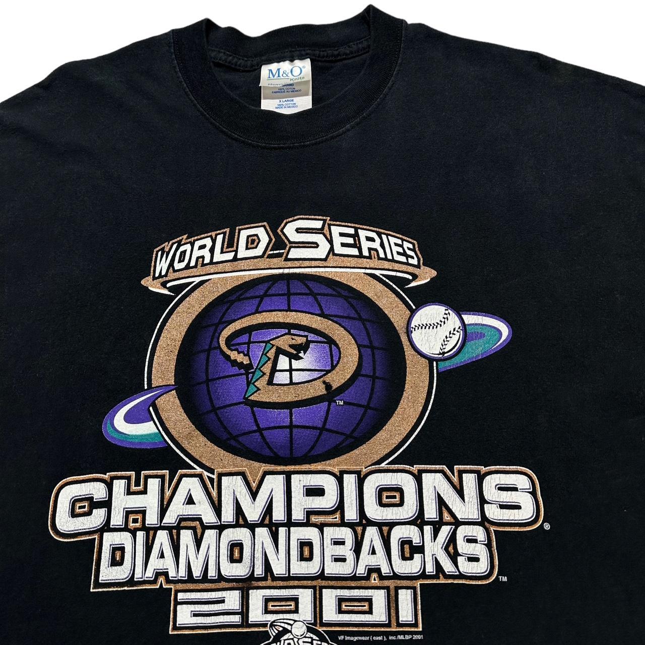 Arizona Diamondbacks MLB 2001 World Series Champions Black T-Shirt M