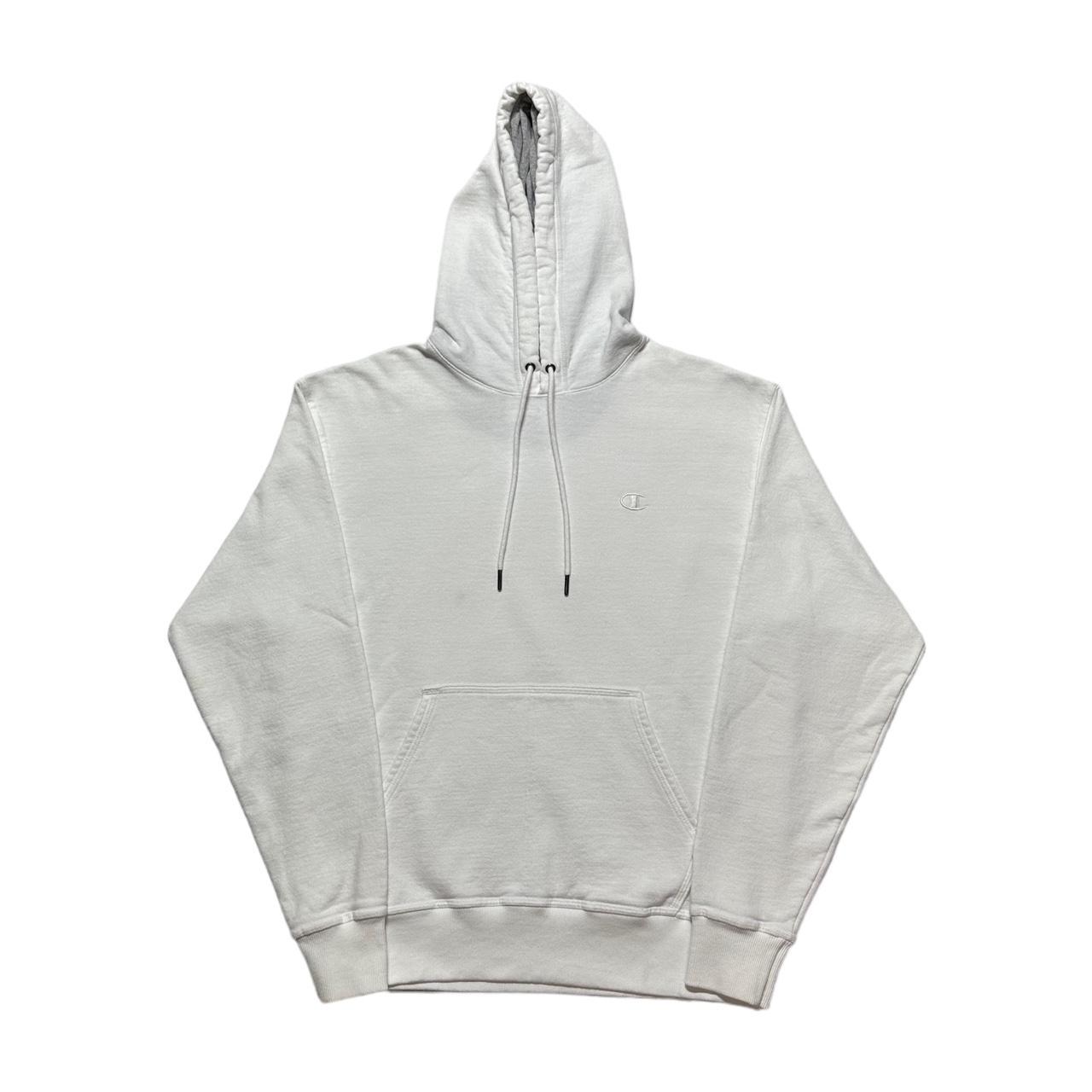 Blank black champion discount hoodie