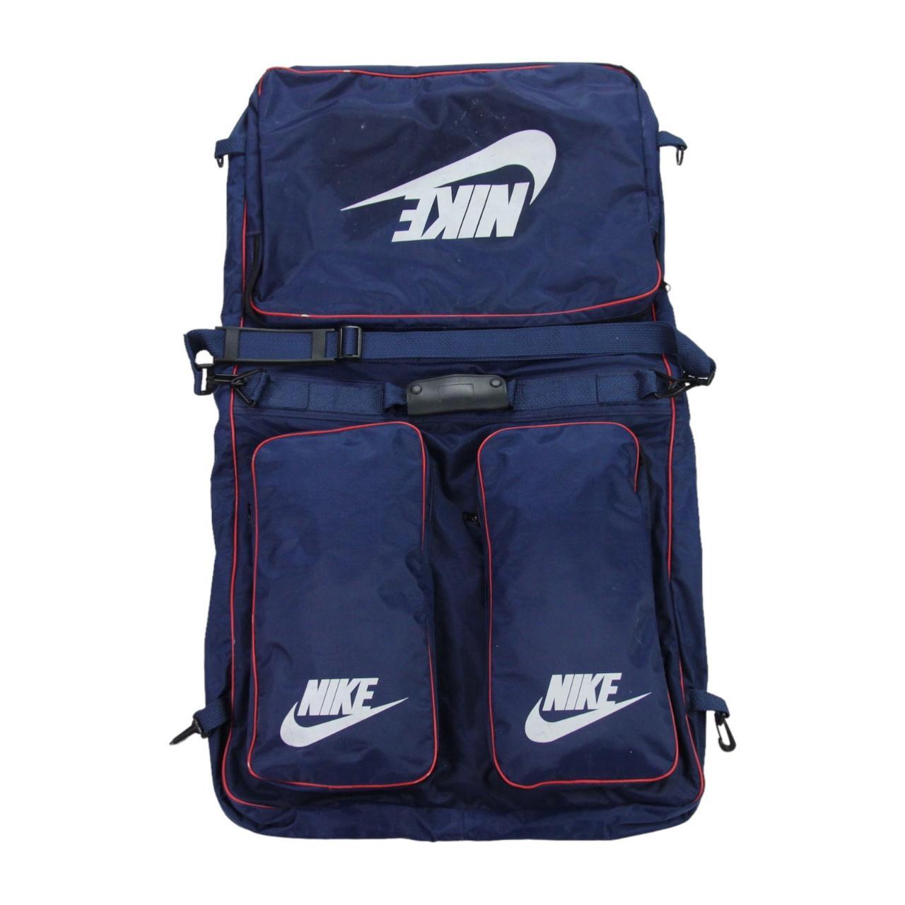 Nike Vintage Suit Carrier Bag Blue Nylon 90s Swoosh | Depop