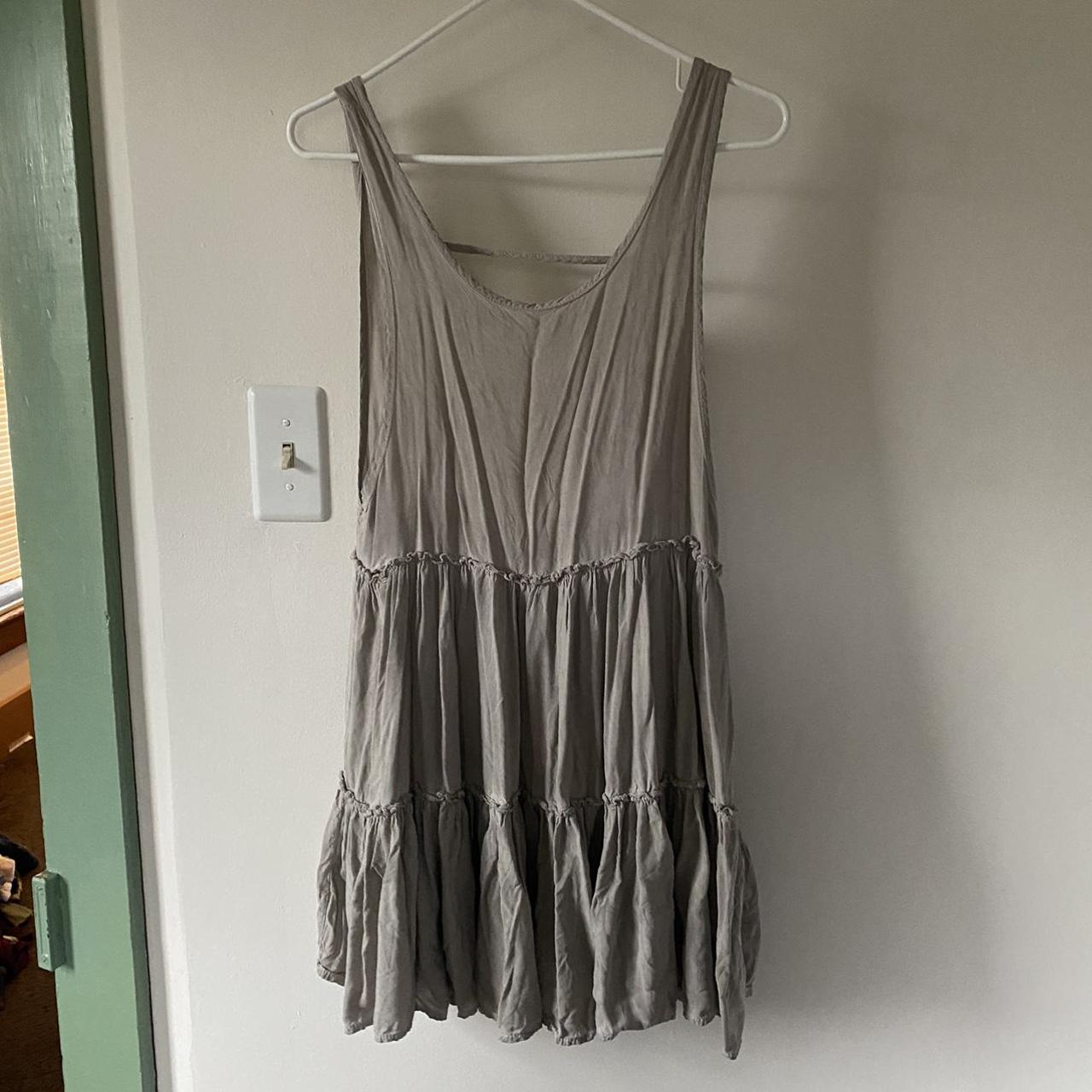 Brandy Melville Women's Grey Dress Depop