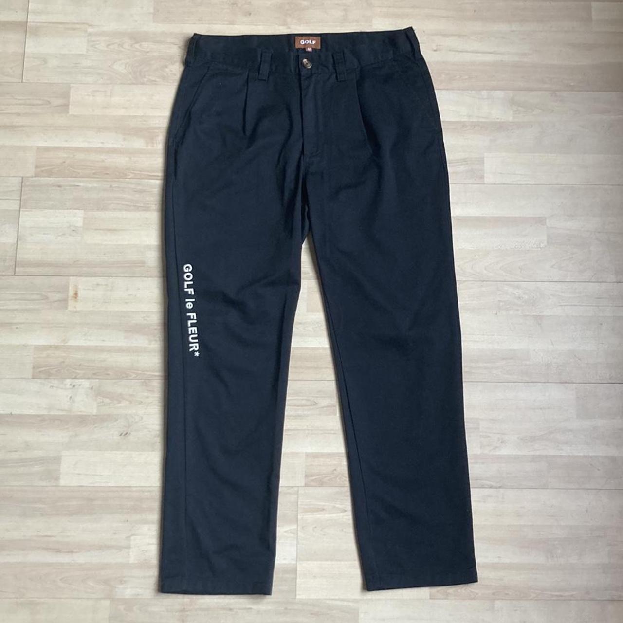 Golf Le Fleur Black Chino trousers, Black, Size... - Depop