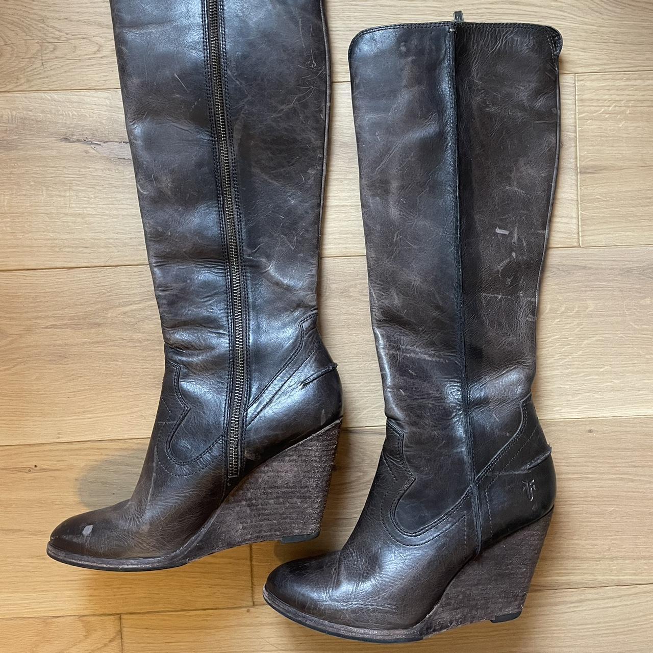 Frye boots wedge best sale