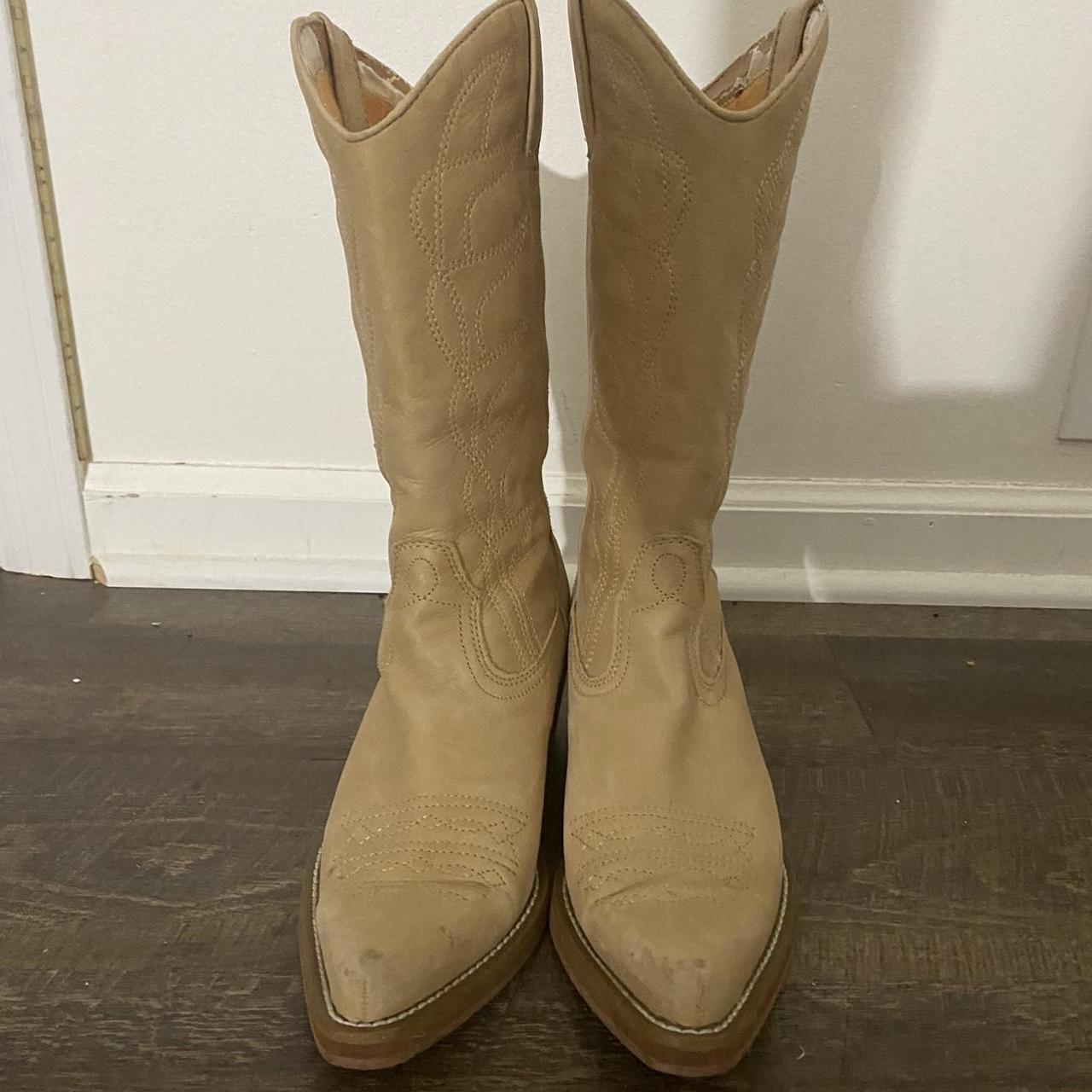 Beige cowgirl boots cowgirl boots Depop
