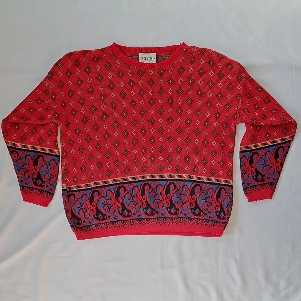 Vintage 1990s paisley sweater. Unique paisley... Depop