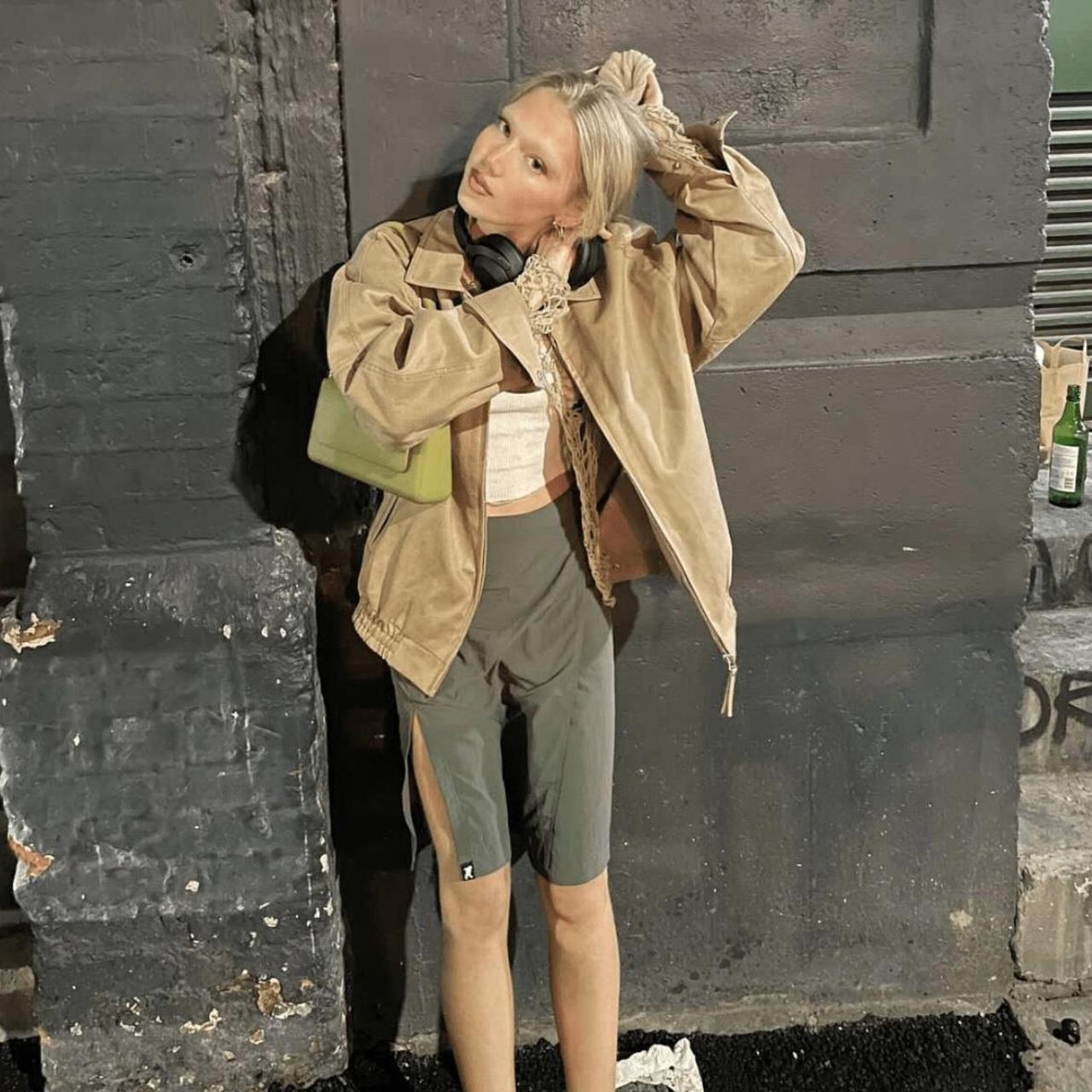 Peachy Den Cargo Mimi Midi Skirt - Slate Green | Depop
