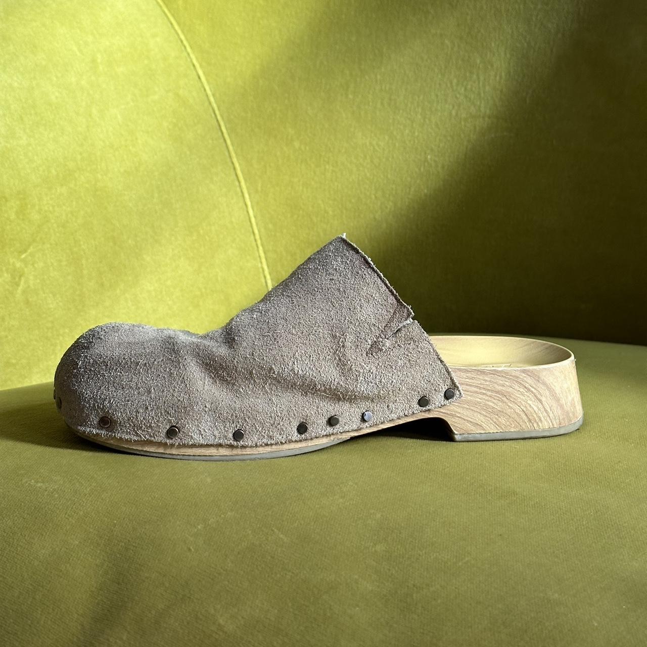 Zara wooden / suede clogs. They remind me of the... Depop