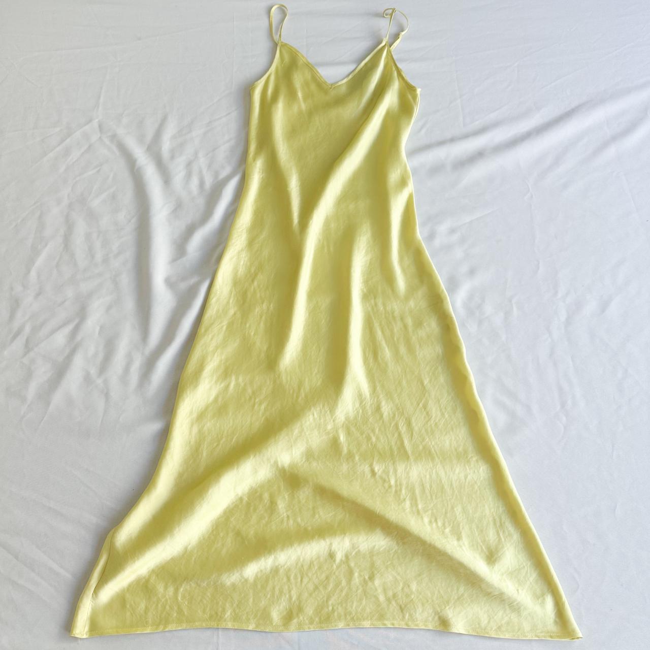Zara Size Small Yellow Slip Dress Depop