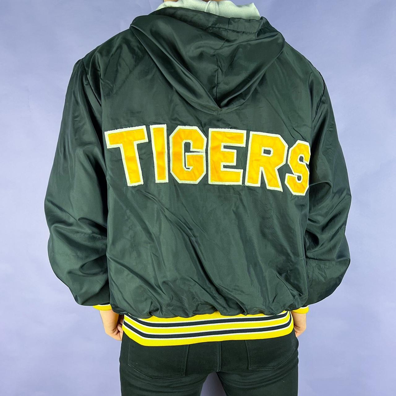 American Vintage Men's Black and Yellow Jacket Depop