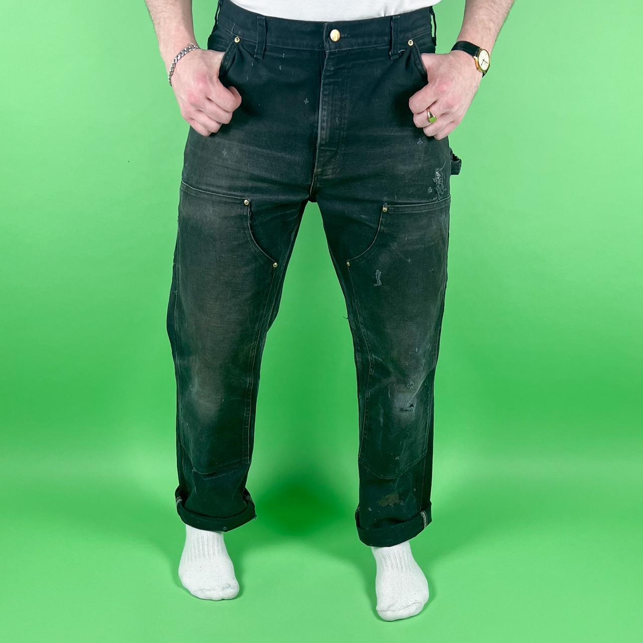 Carhartt Men's Black Jeans Depop