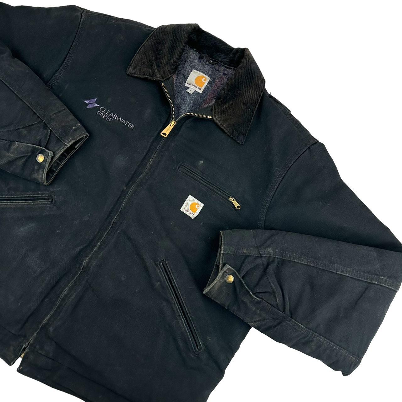 RARE Vintage J001 BLK Carhartt Detroit Jacket Made... - Depop