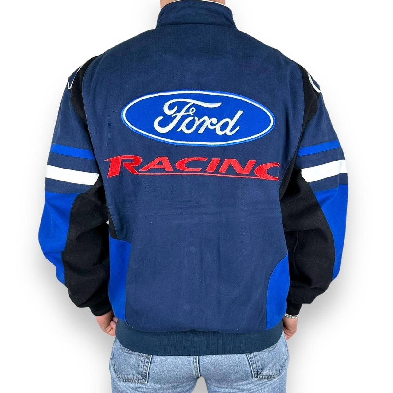 RARE Vintage Ford Racing Jacket by JH Designs Navy, | Depop