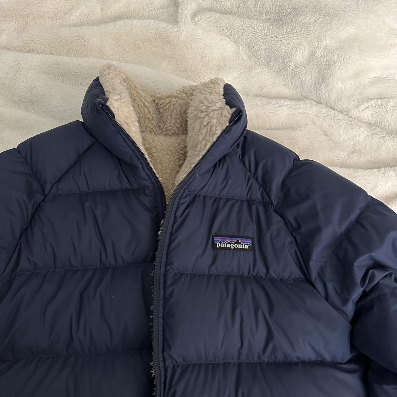 Patagonia Men's Reversible Silent Down Fleece... Depop
