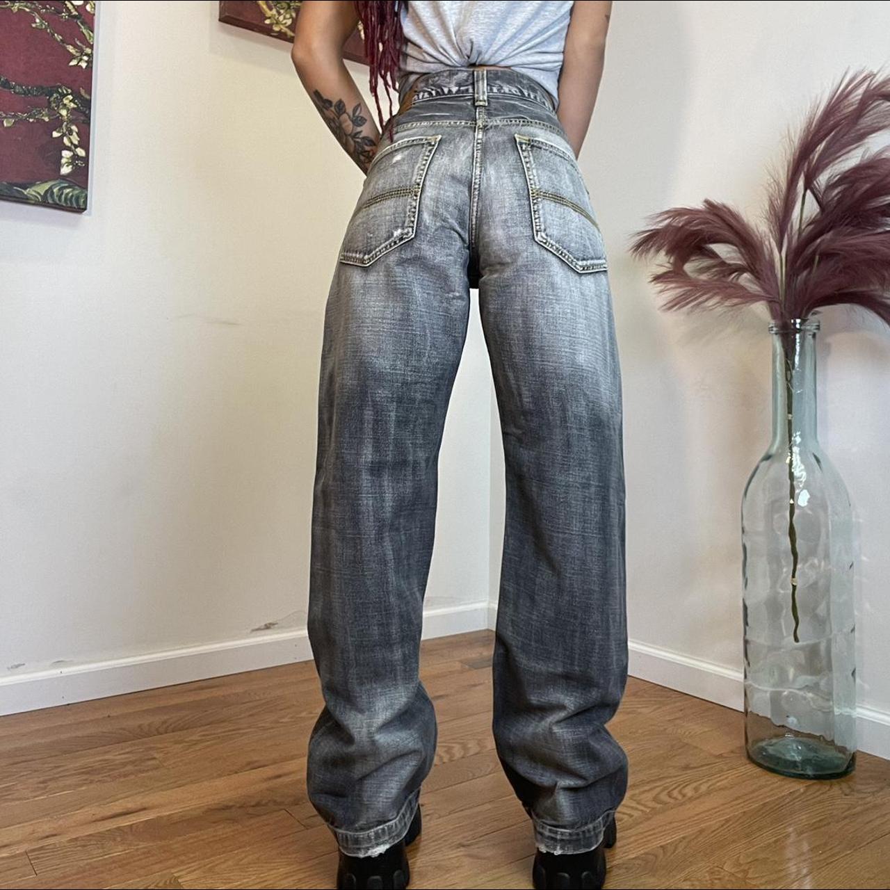 Vintage Grey Denim Jeans more about the... - Depop