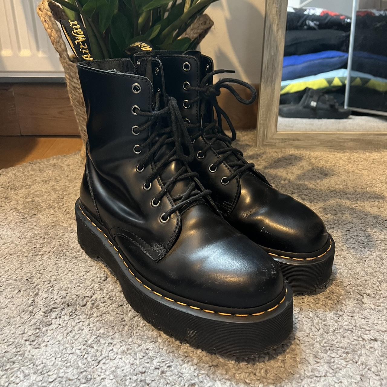 Dr Martens Jadon Platform Boots Black Used In Good Depop