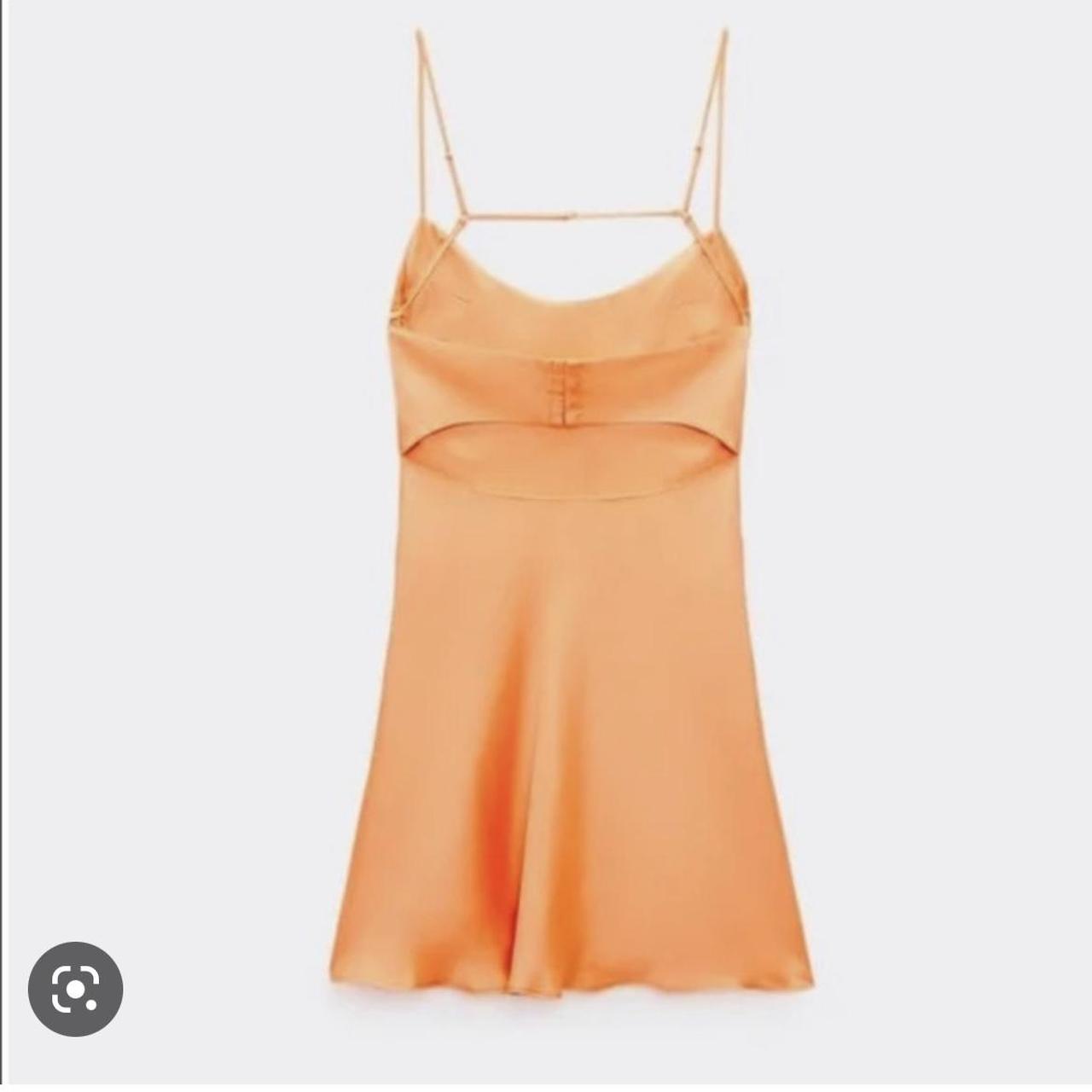 Zara Women's Orange Dress Depop