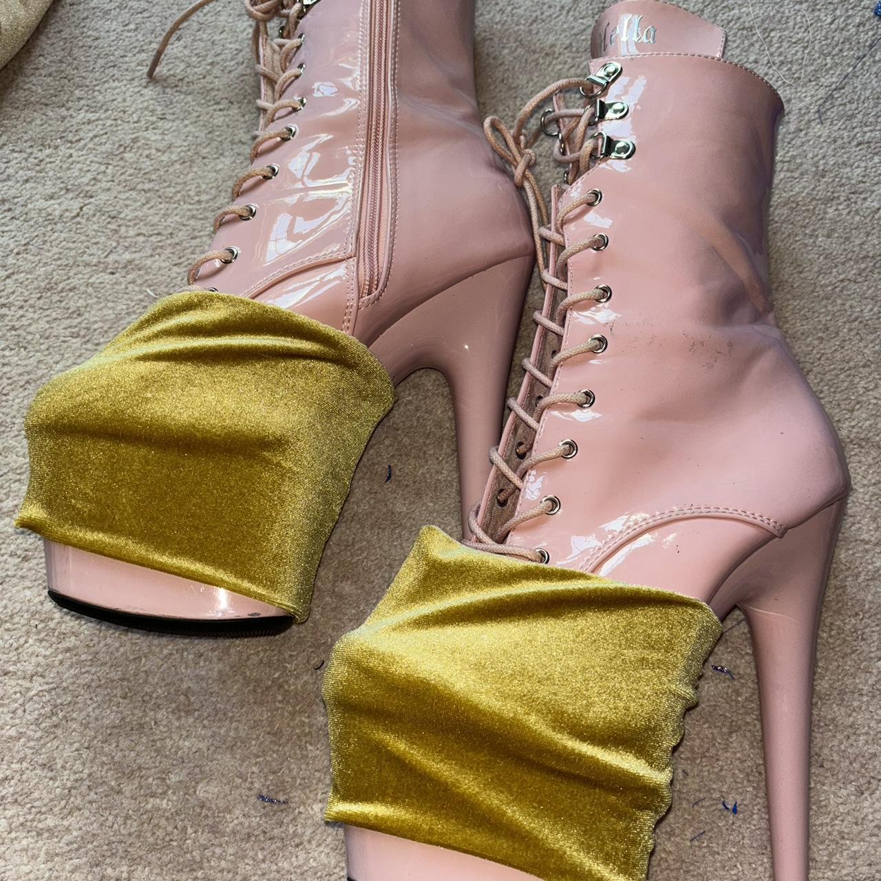 Gold Pleaser Pole Dancing Shoes FLAMINGO-809HT Pleaser Sexy Rose