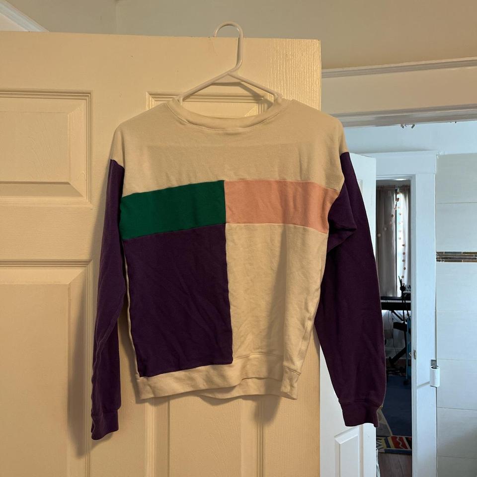 American apparel discount color block hoodie