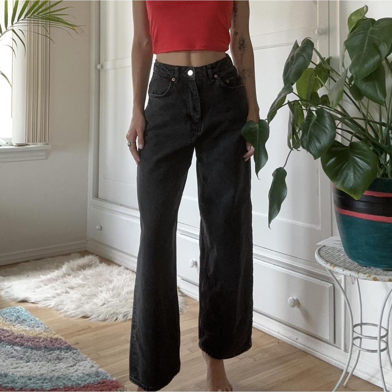 Zara Black Denim Jeans! These are nice and snug at... Depop