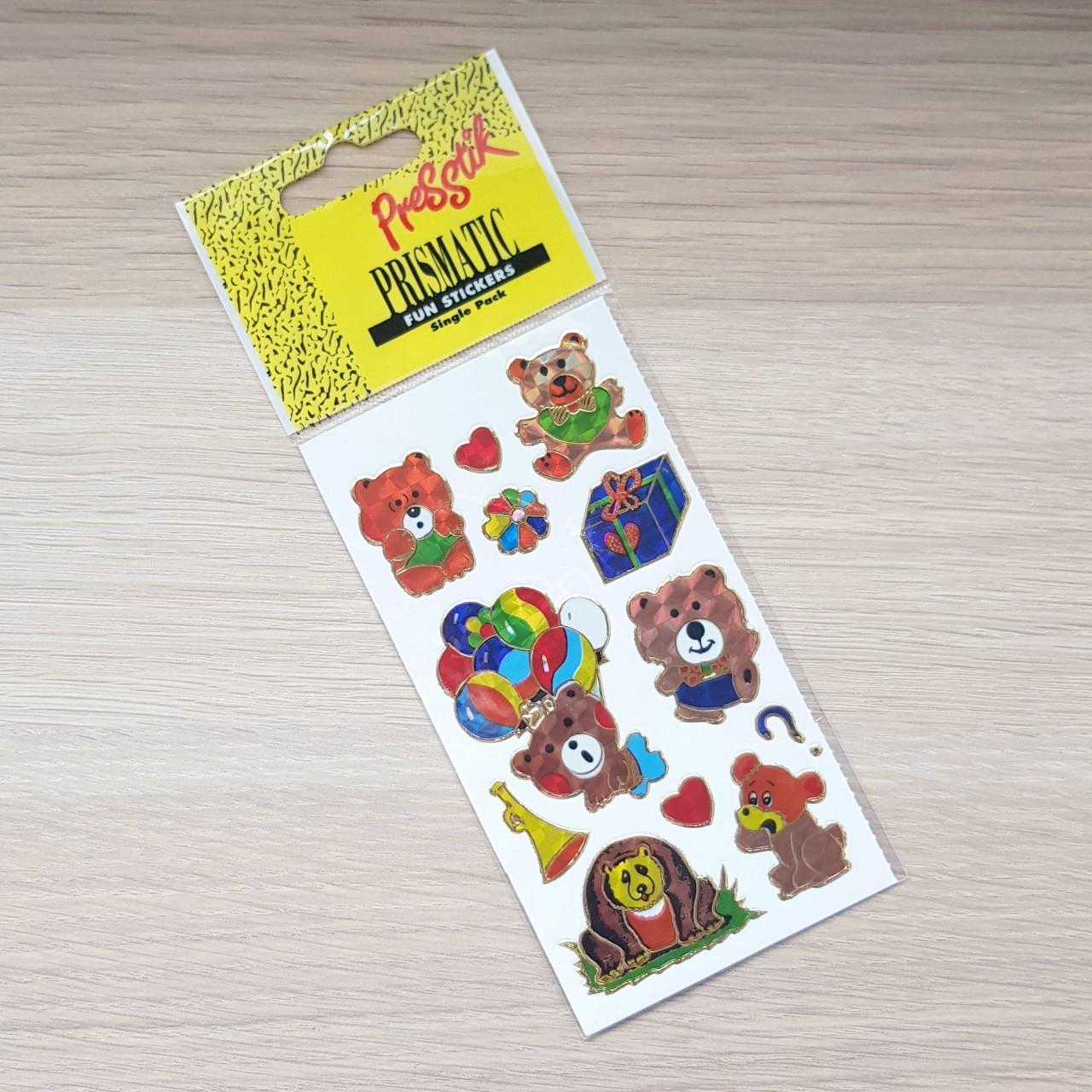 1 sheet Prismatic Bear Stickers Shiny stickers with - Depop