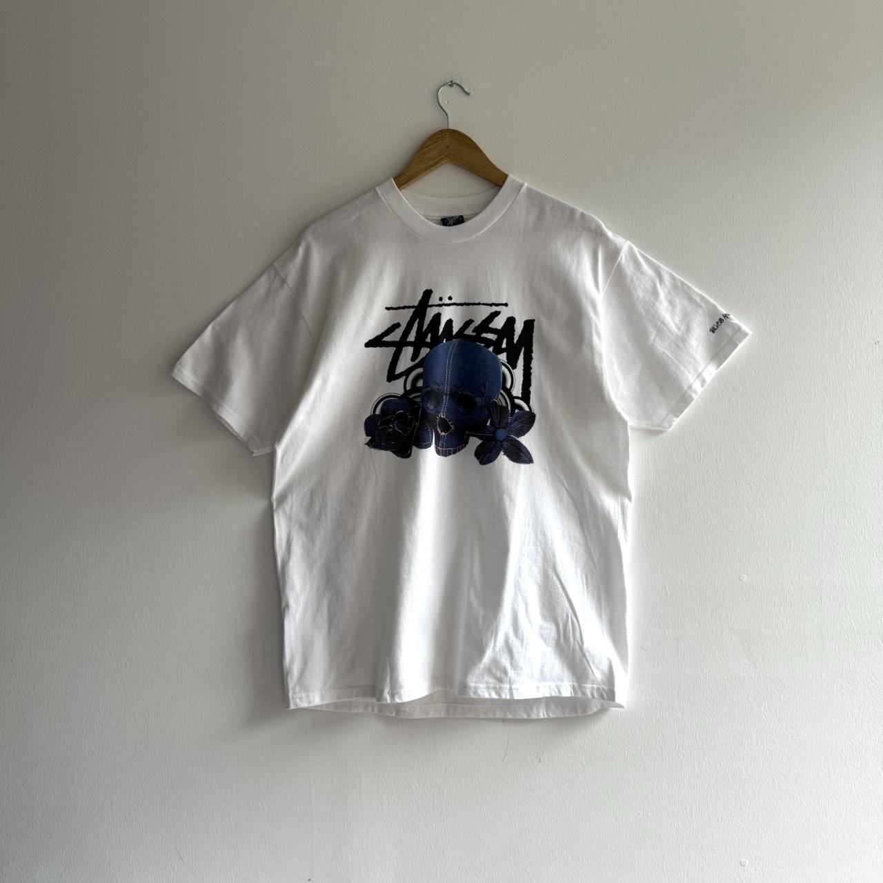 Stussy photo jacquard vest white and black - thick | Depop