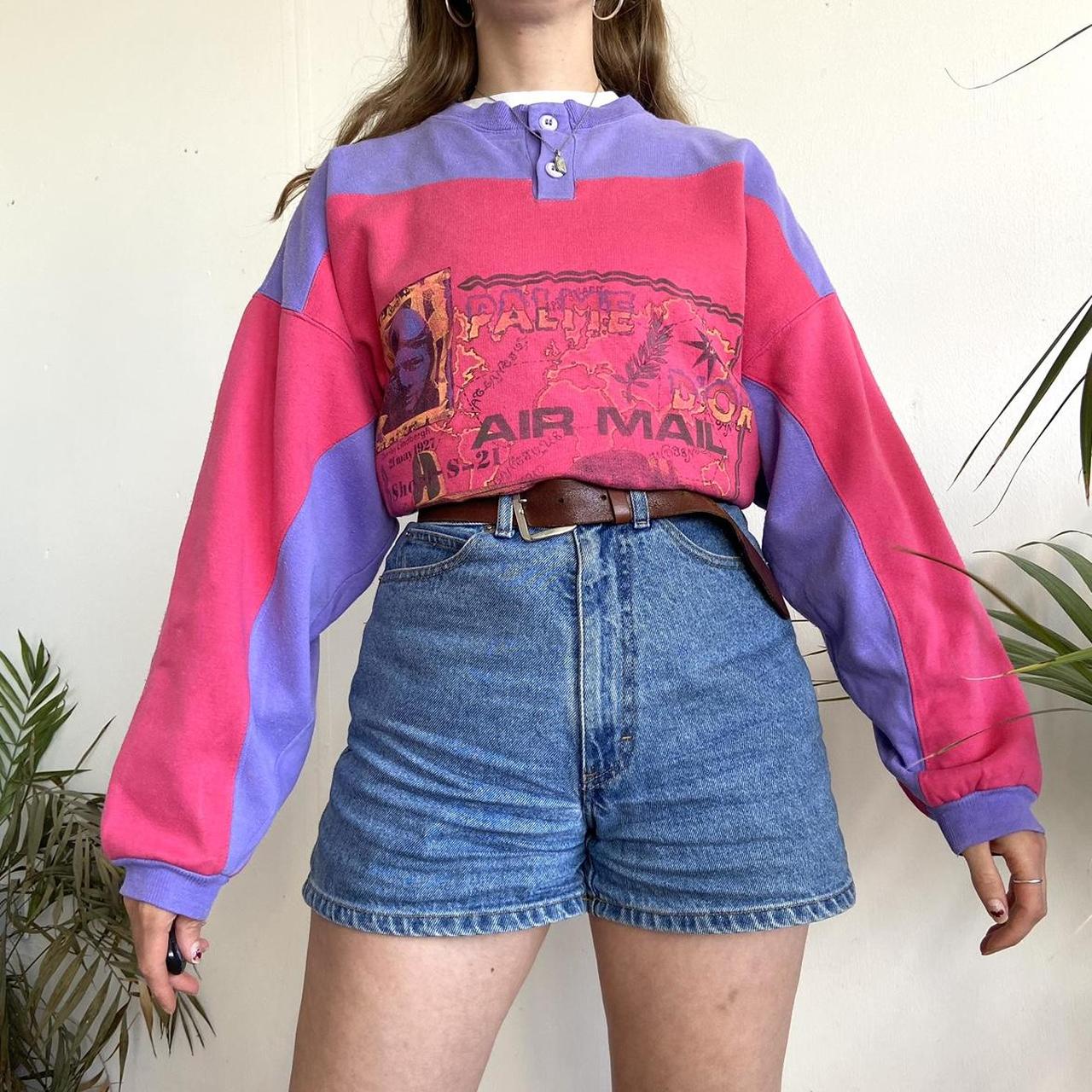 Women's Pink and Purple Sweatshirt | Depop