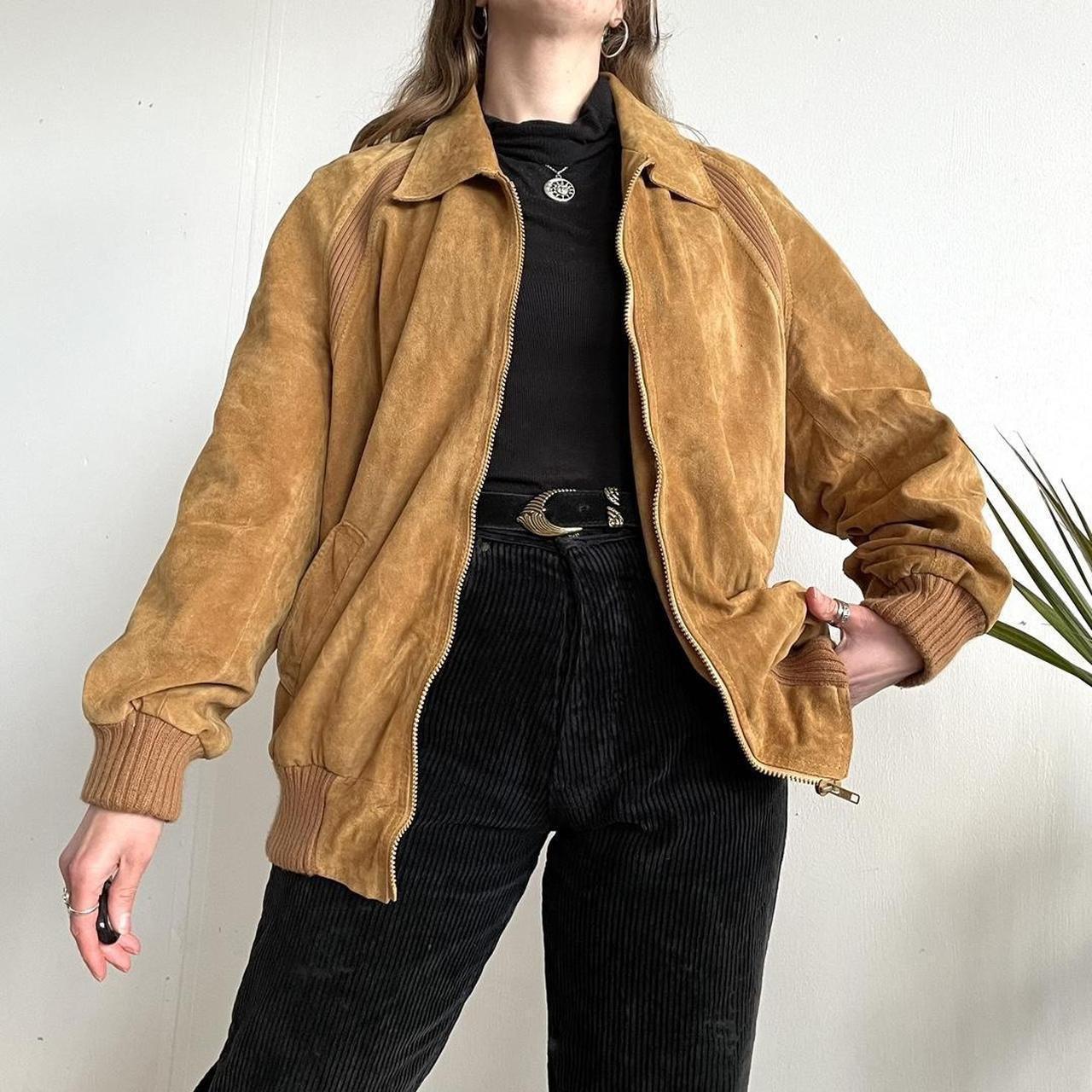 Vintage 90s Suede Leather Jacket ✨ Label doesn't... - Depop