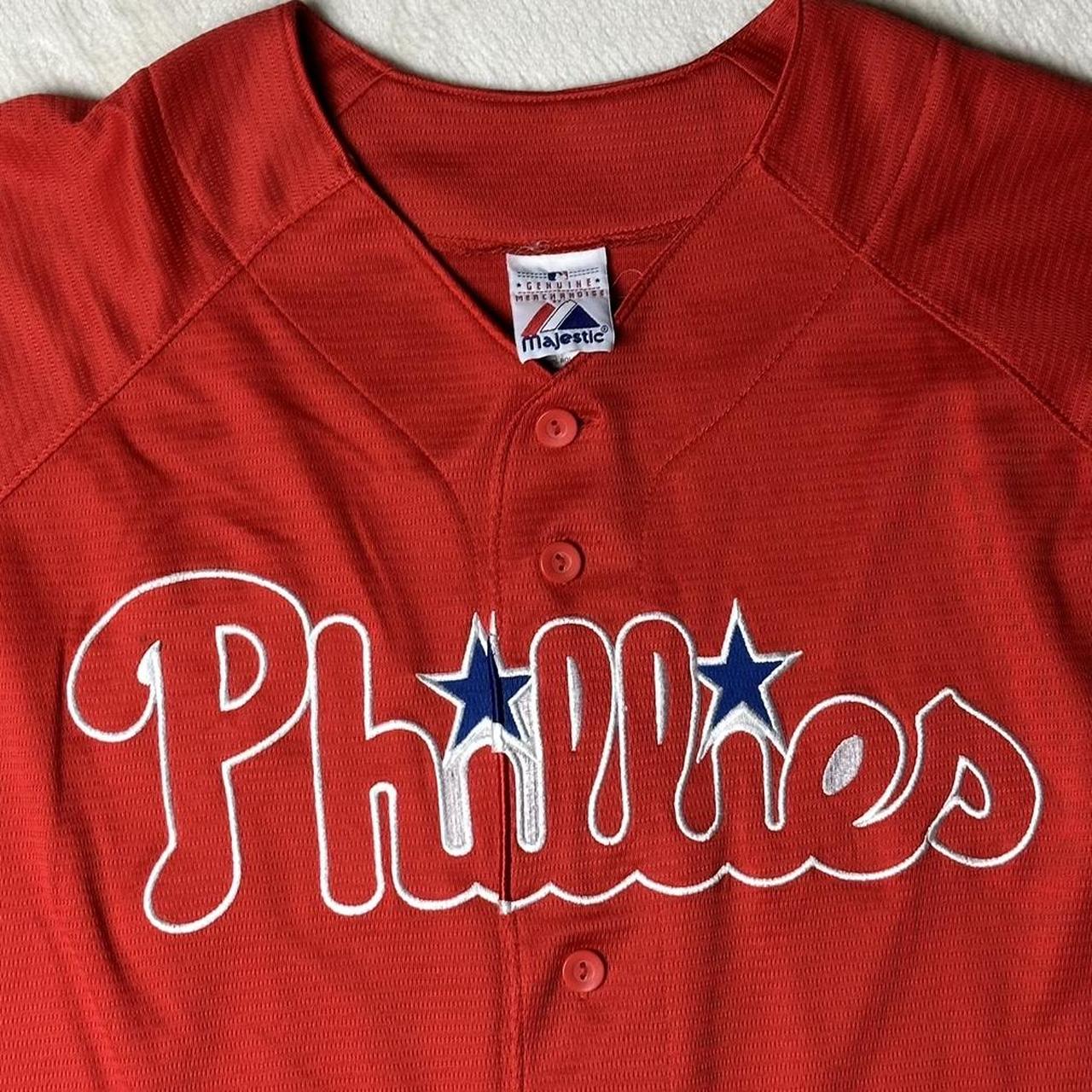 Majestic Baby Blue Philadelphia Phillies T-Shirt Sz - Depop