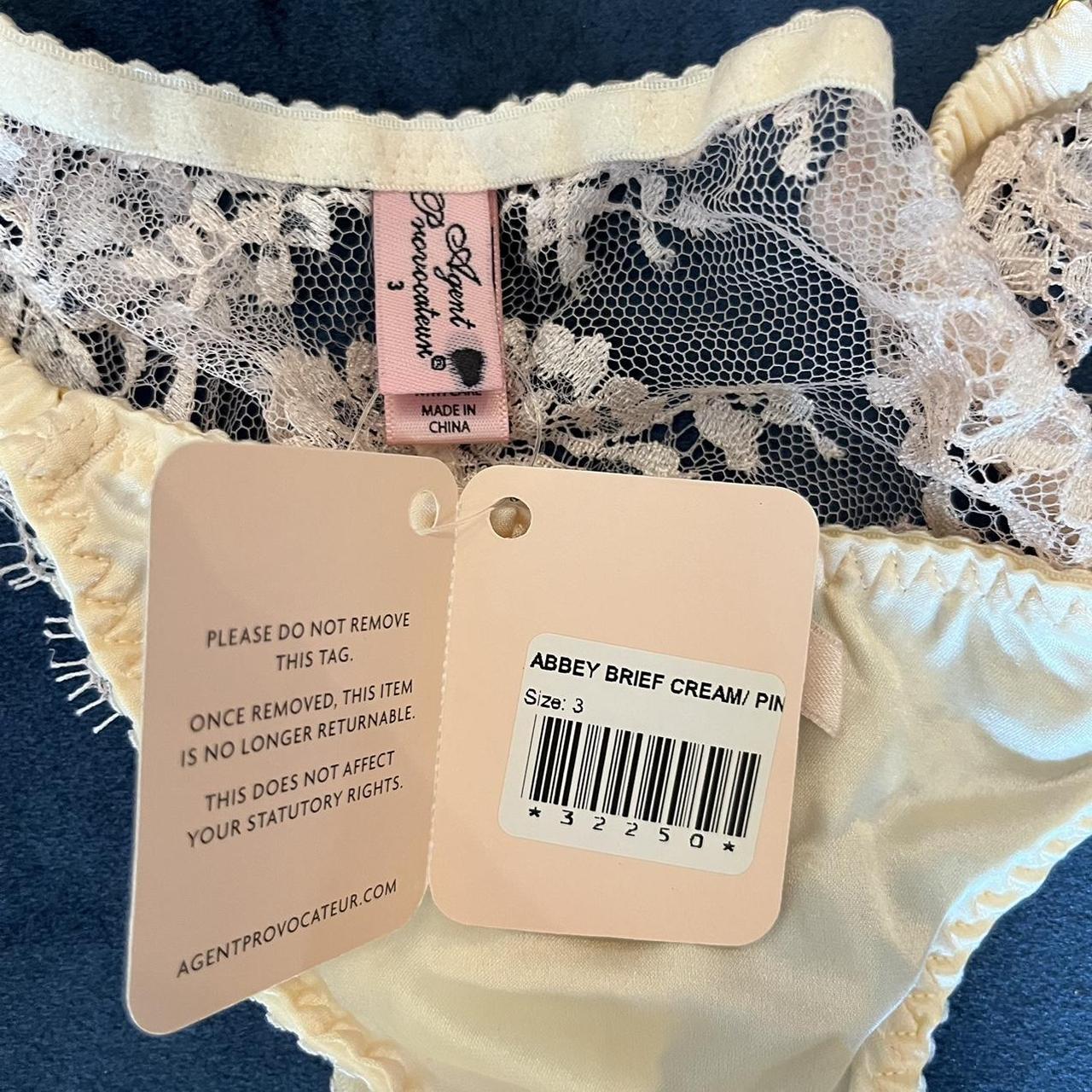 Agent Provocateur Women's Pink and Cream Panties | Depop