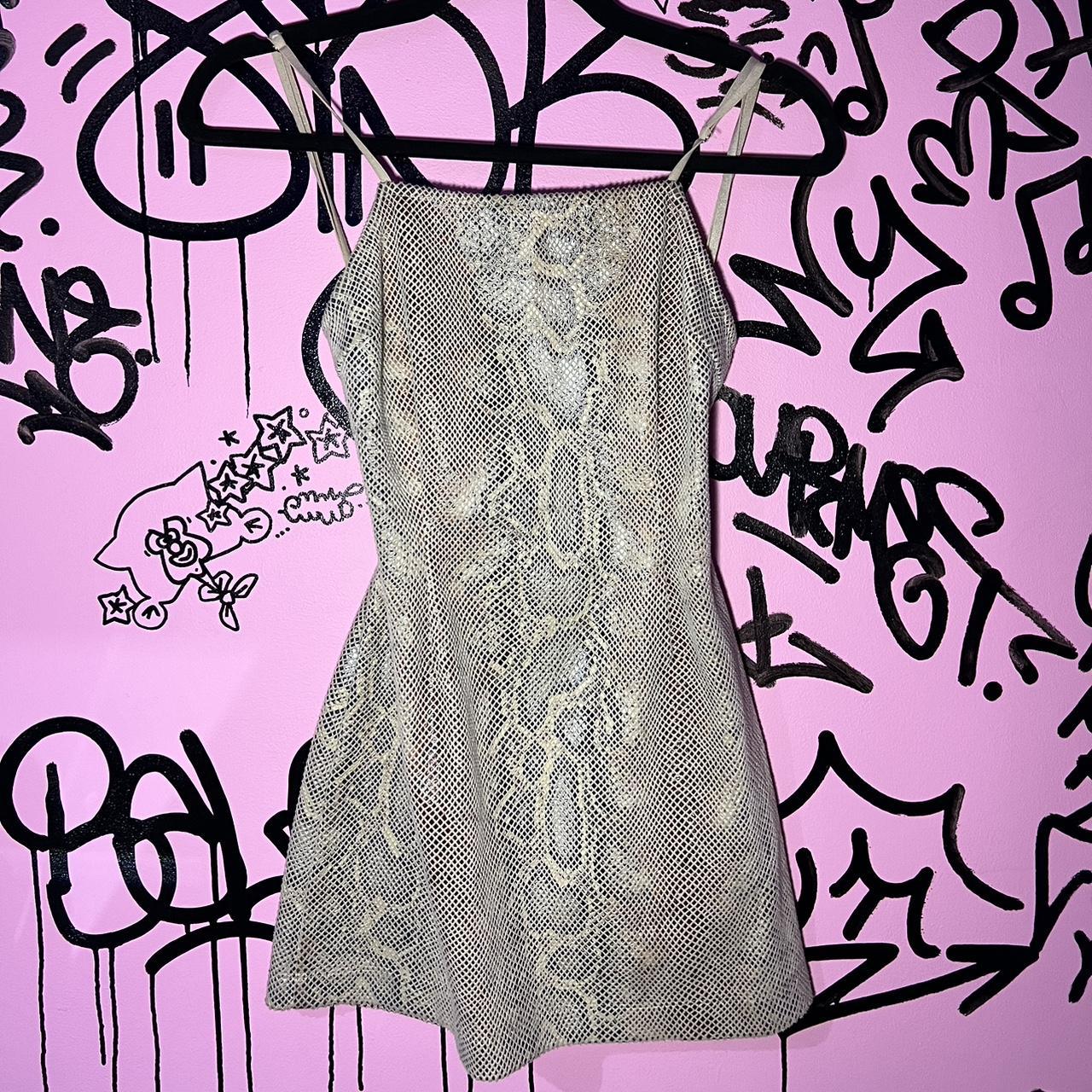 Urban Outfitters Women's Cream and Tan Dress Depop