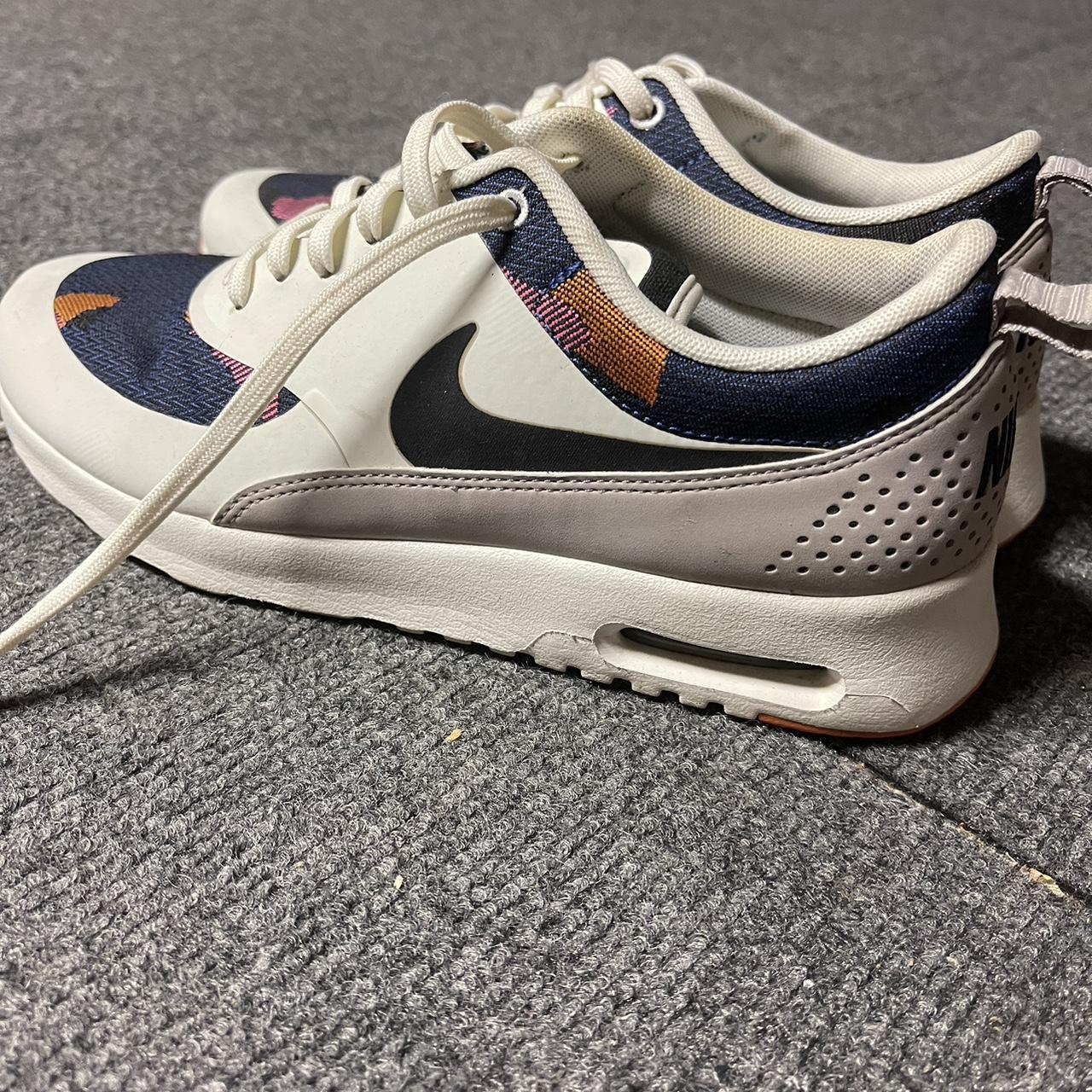 Nike Air Max Thea. Cream, Gray, and multicolor. Worn... - Depop