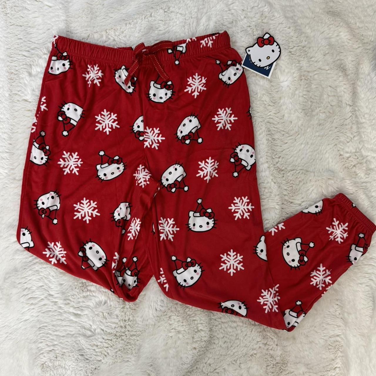 Hello Kitty Christmas Pajama Pants MEDIUM sanrio... Depop