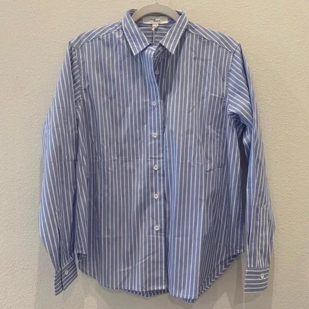 NWT style addict striped boyfriend shirt - cotton... - Depop