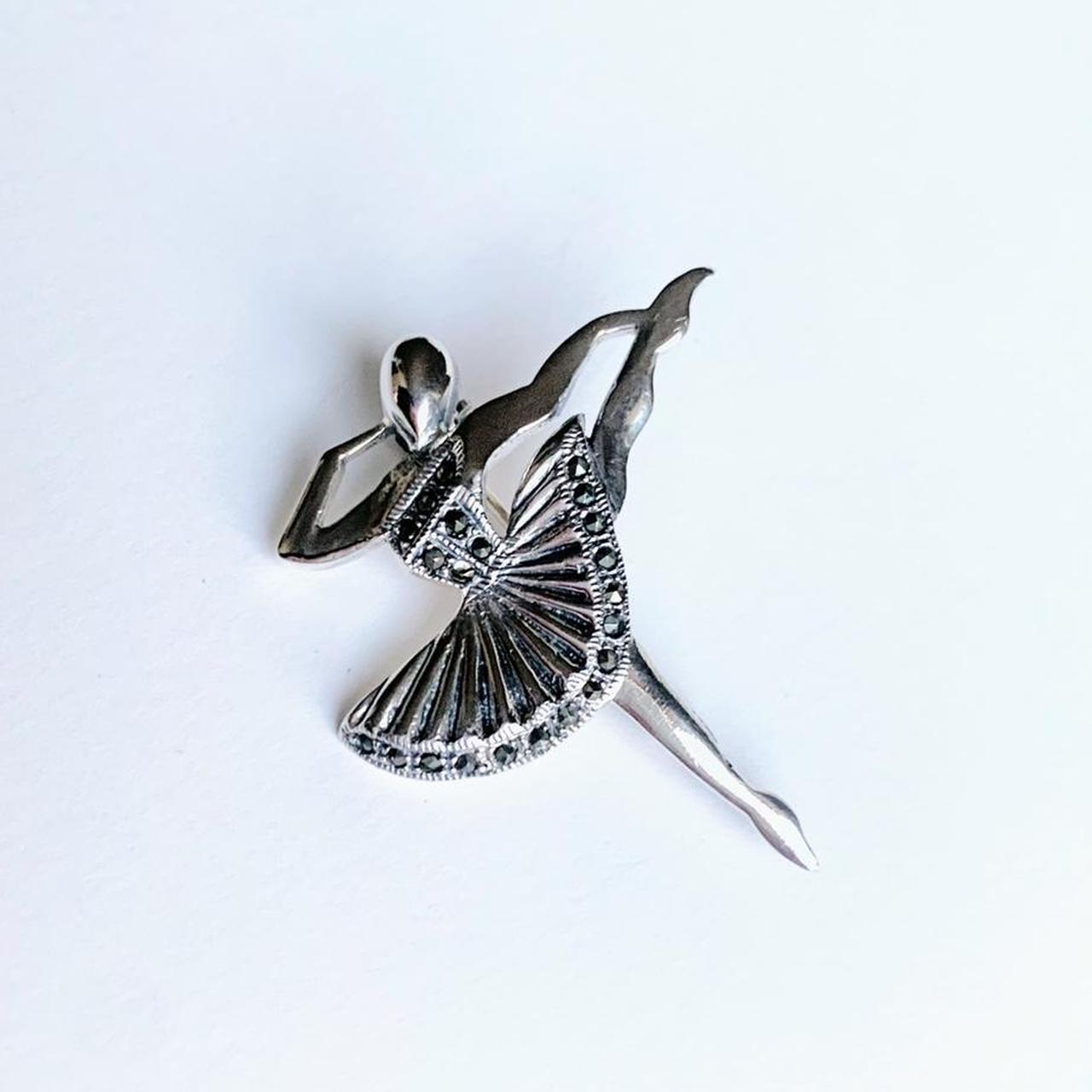 Silver on sale ballerina brooch