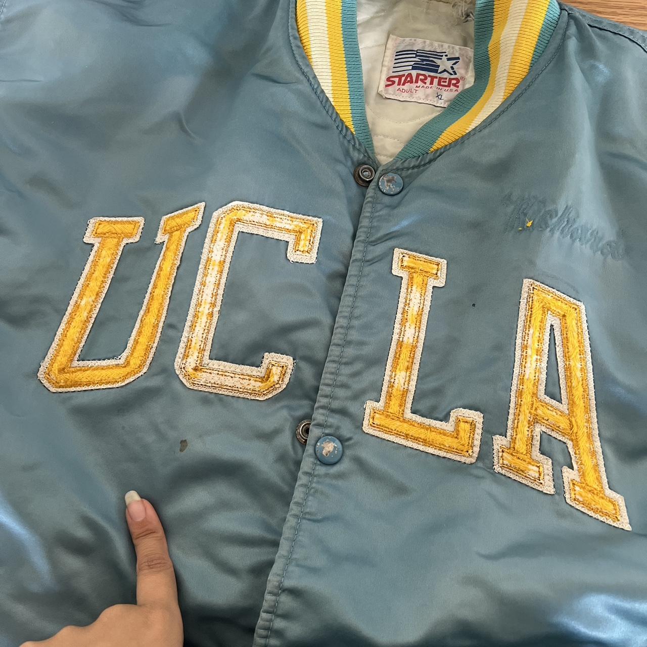 UCLA SATIN VINTAGE BOMBER VARSITY JACKET XL See... - Depop