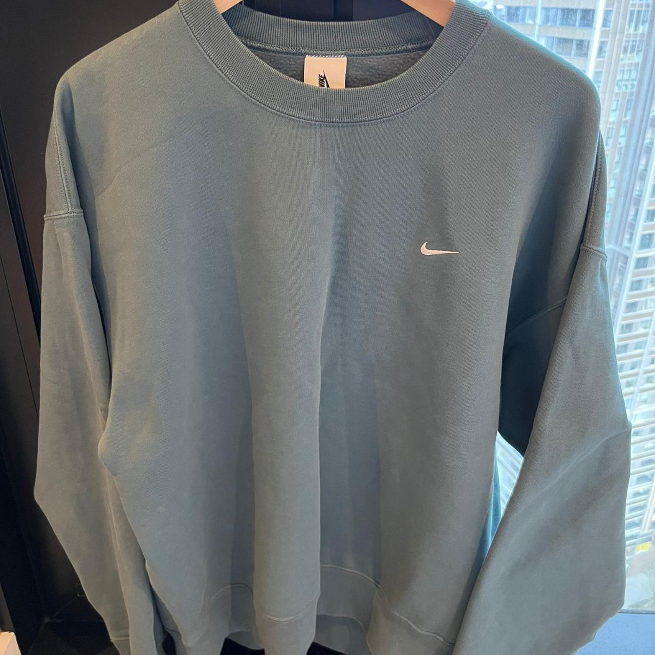 BLUE NIKE SWEATSHIRT SIZE L NIKE NRG CREW... - Depop