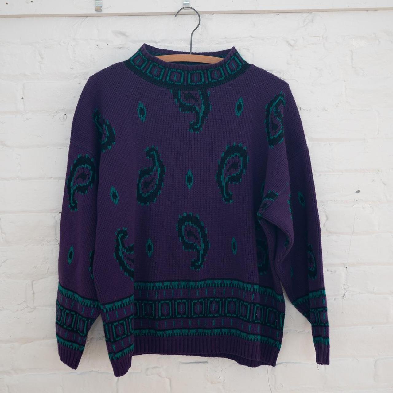 Vintage Paisley Crewneck Sweater 90s fashion Asos... - Depop