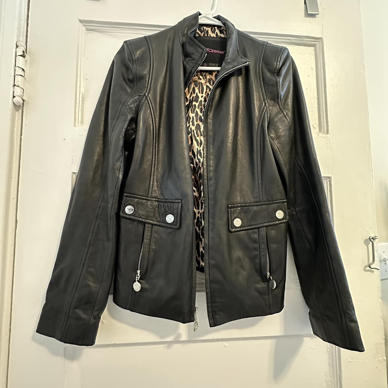 Betsey johnson sale leather jacket