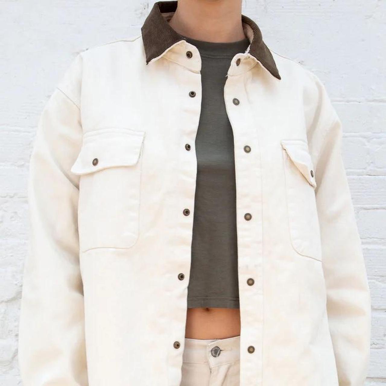 Brandy Melville Women's White Jacket Depop