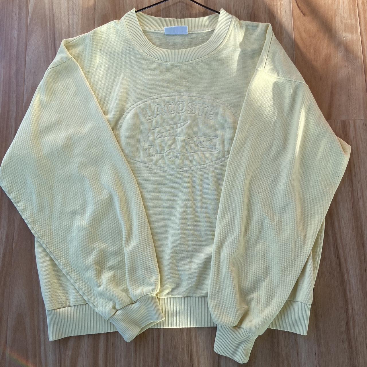 Lacoste Men's Yellow Sweatshirt | Depop