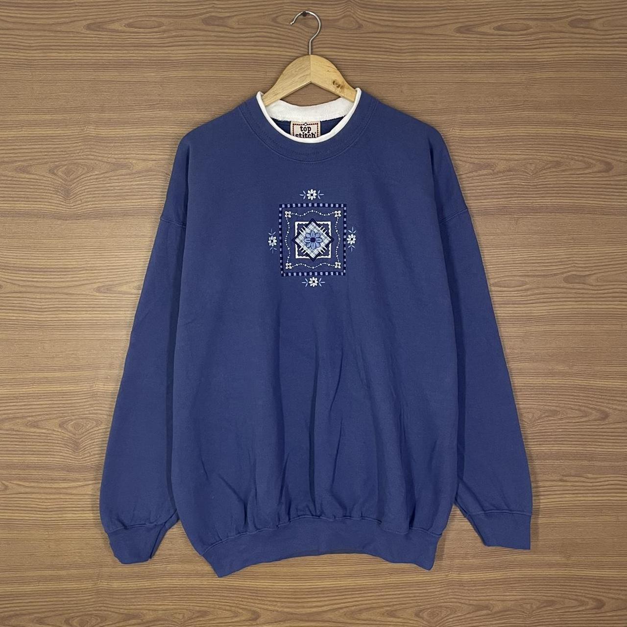 Morning Sun Women's Blue Sweatshirt | Depop