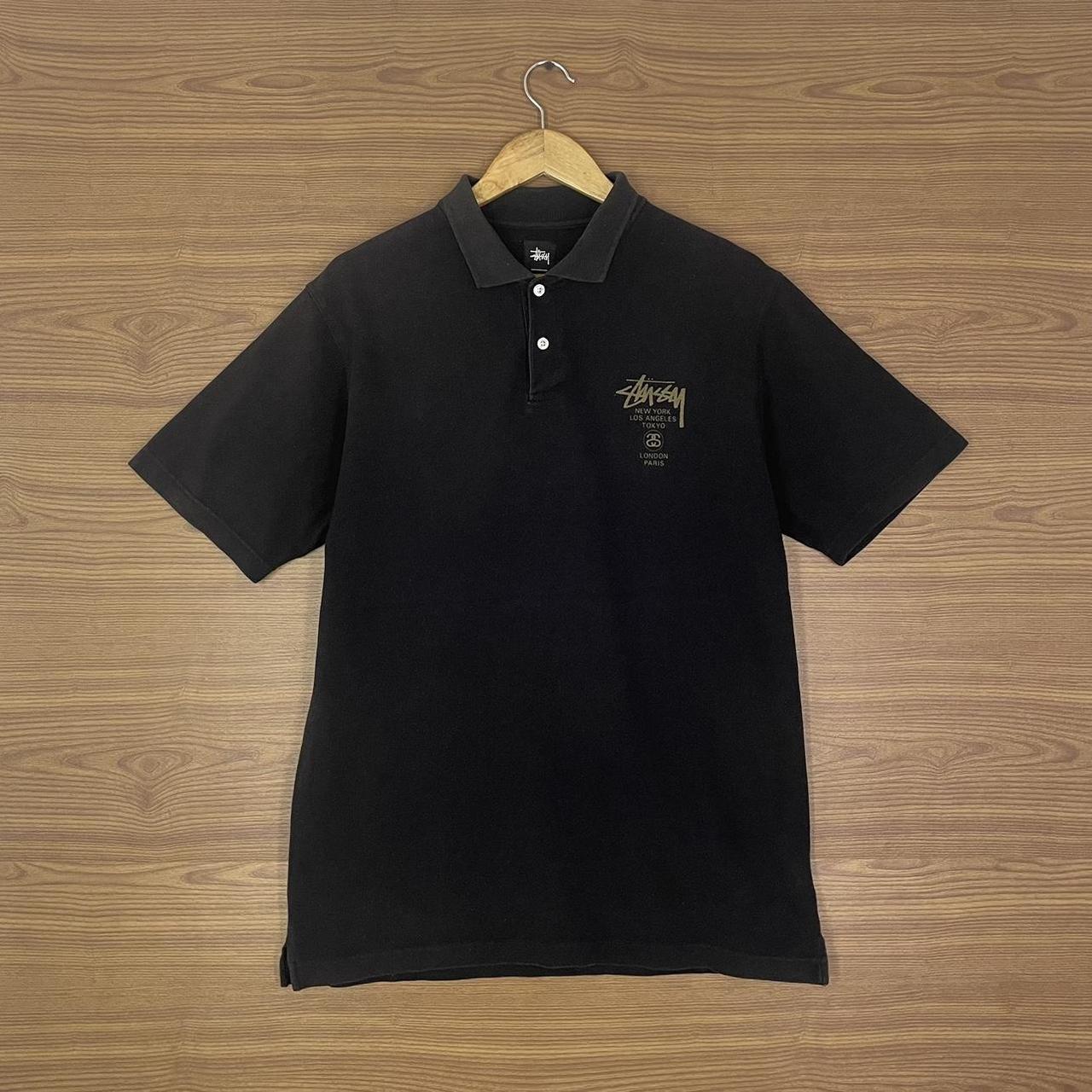 Stüssy Men's Black Polo-shirts | Depop