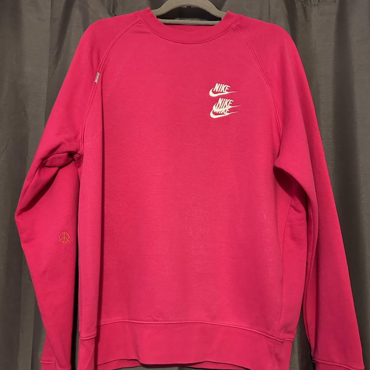 mens pink nike crew sweatshirt
