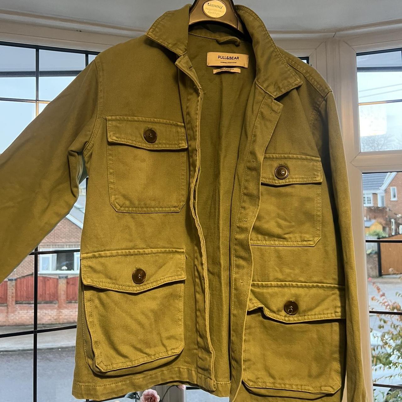 Women's Khaki and Green Jacket Depop