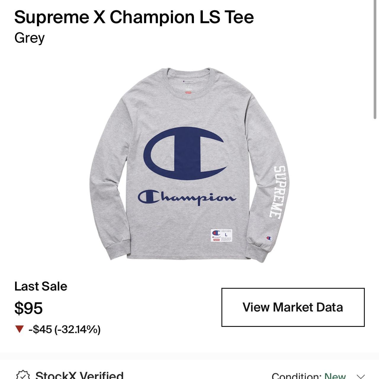 Supreme x cheap champion ls tee