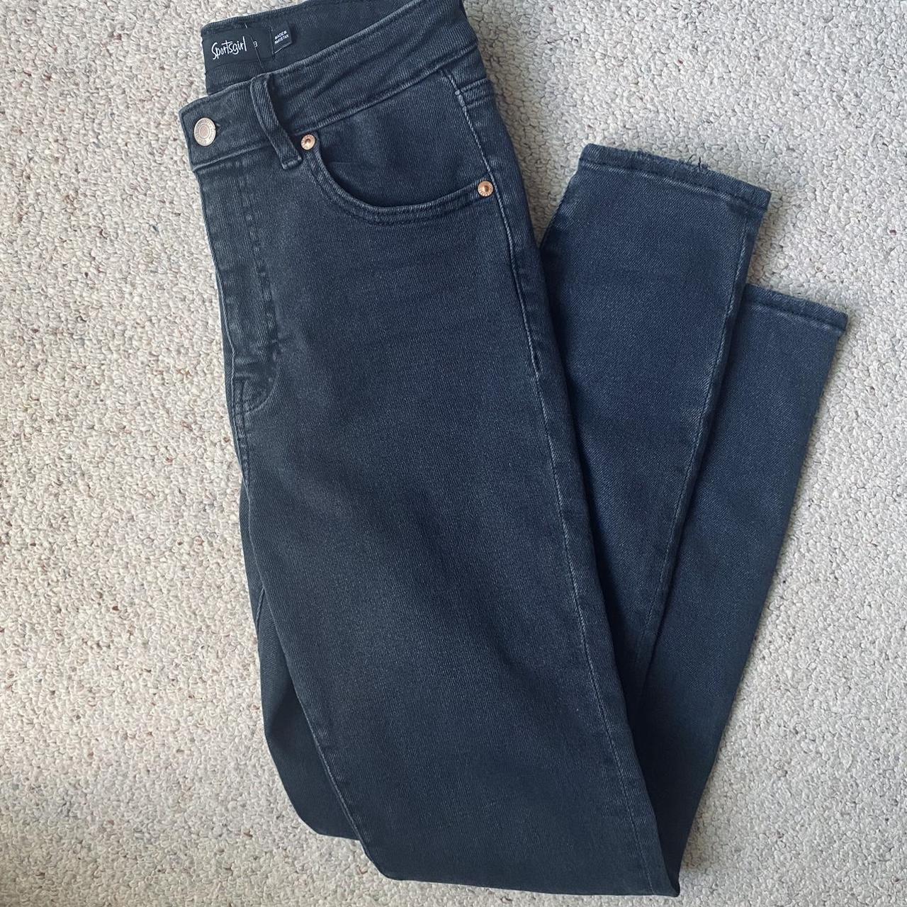Sportsgirl black stretch skinny jeans size 8 new... Depop