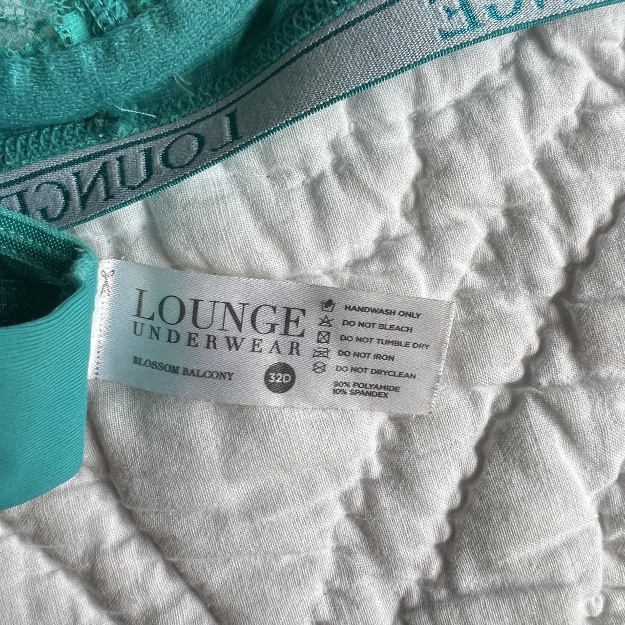 Teal coloured ‘Lounge’ lace bralette Underwire &... - Depop