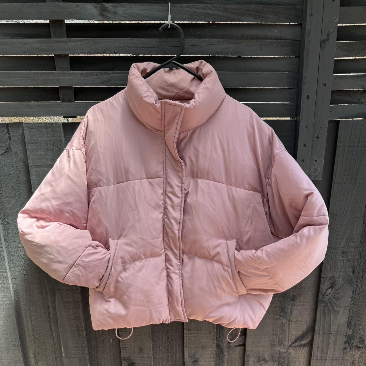 "Presenting the pink cropped puffer jacket that's... Depop