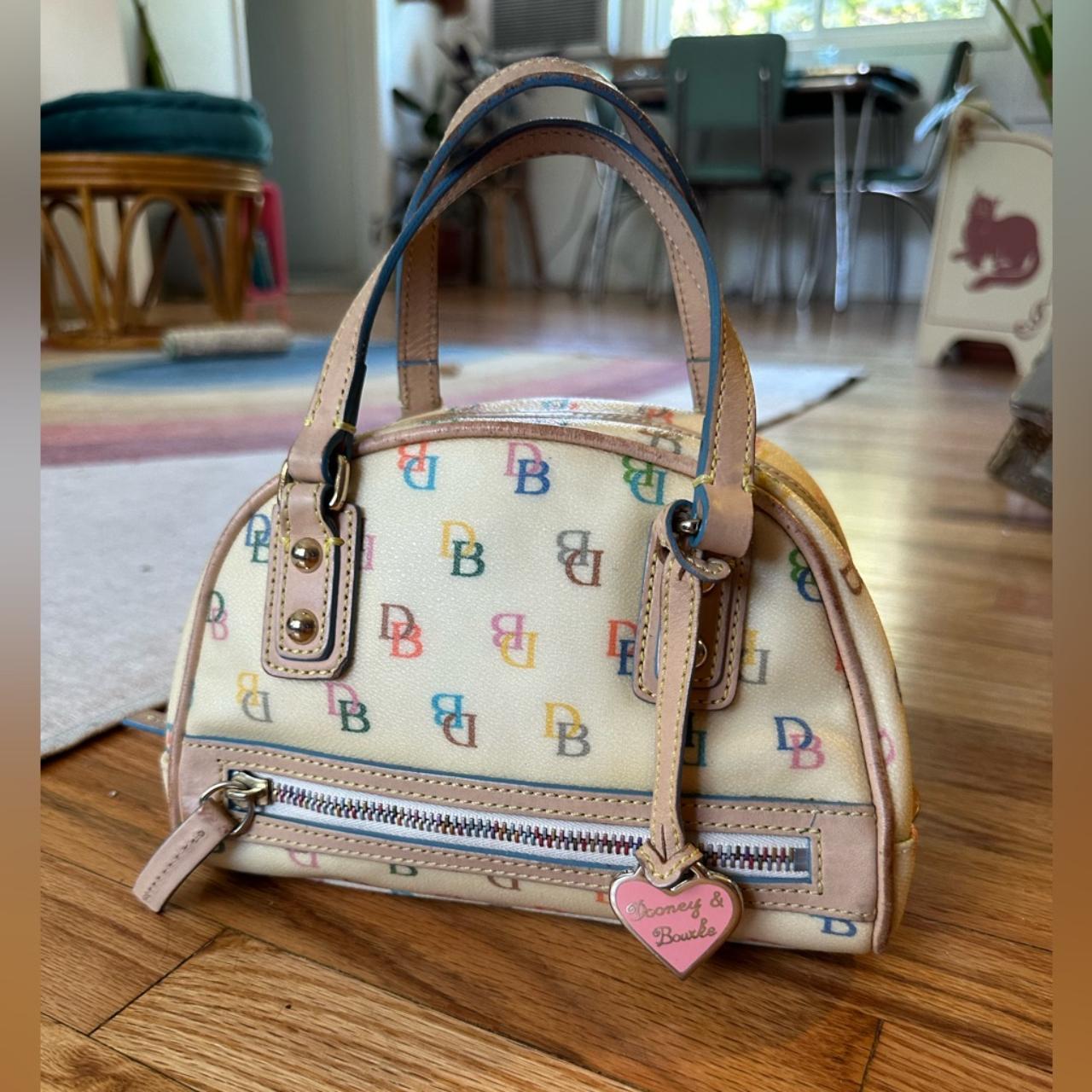 Dooney & Bourke Signature Hearts Satchel in Pink